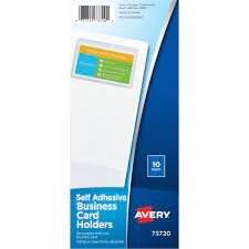 Avery Adhesive Business Card Holders
