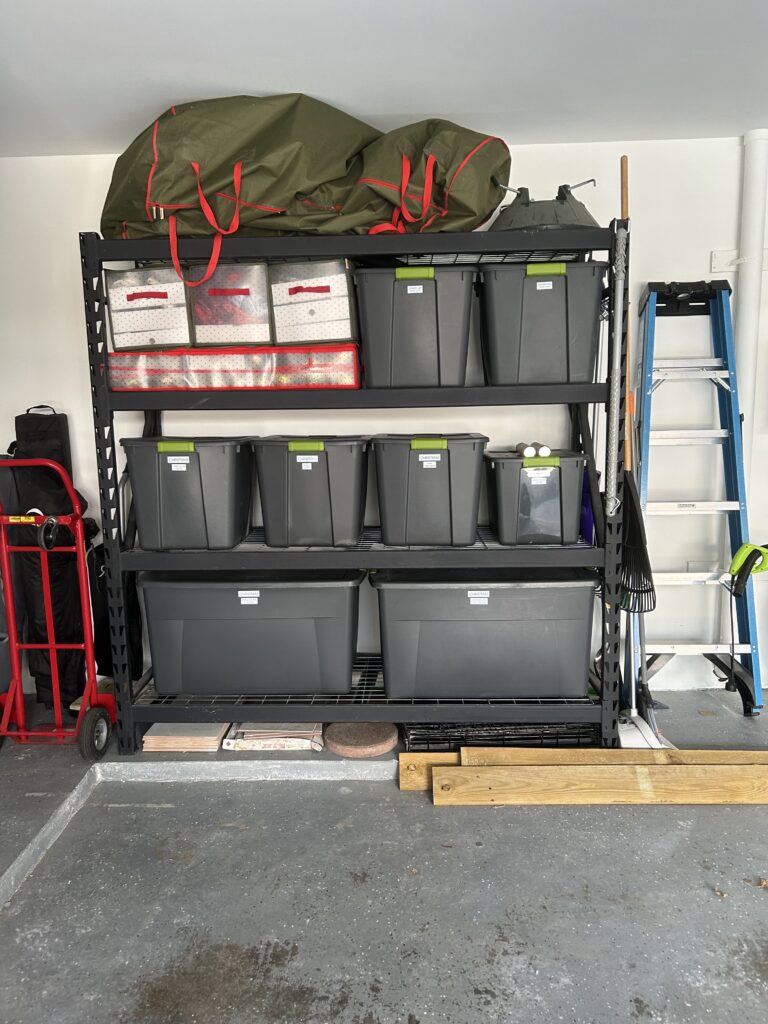 Garage Organization in Houston, Texas with Shelving and Bins